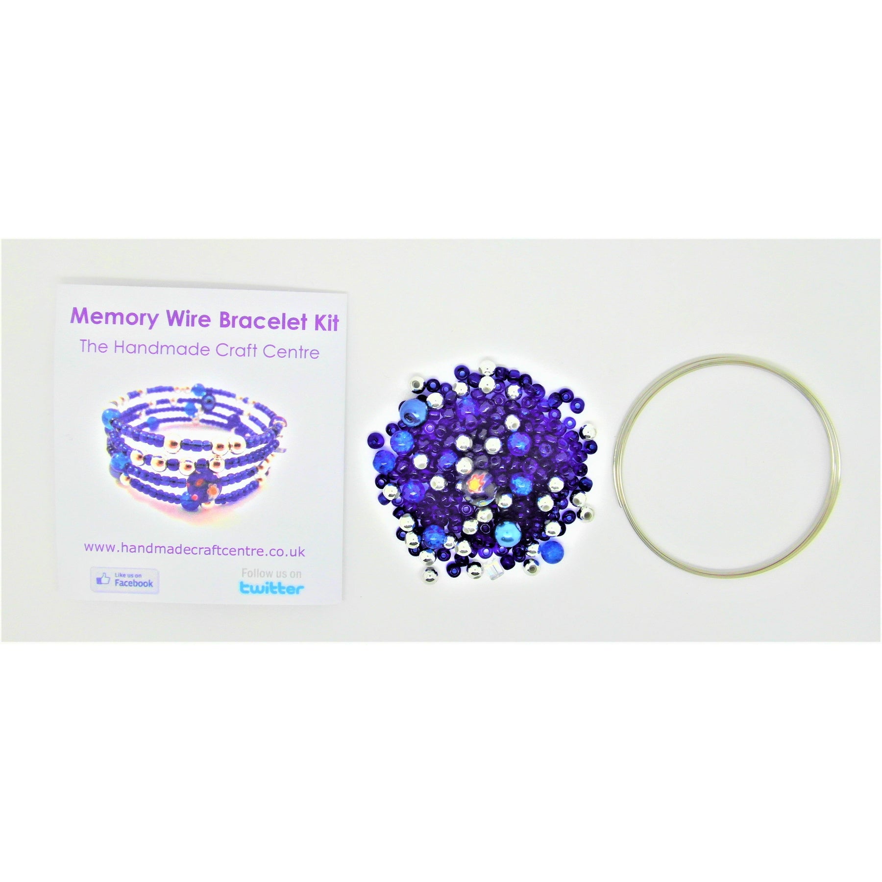 Blue Memory Wire Bracelet Kit