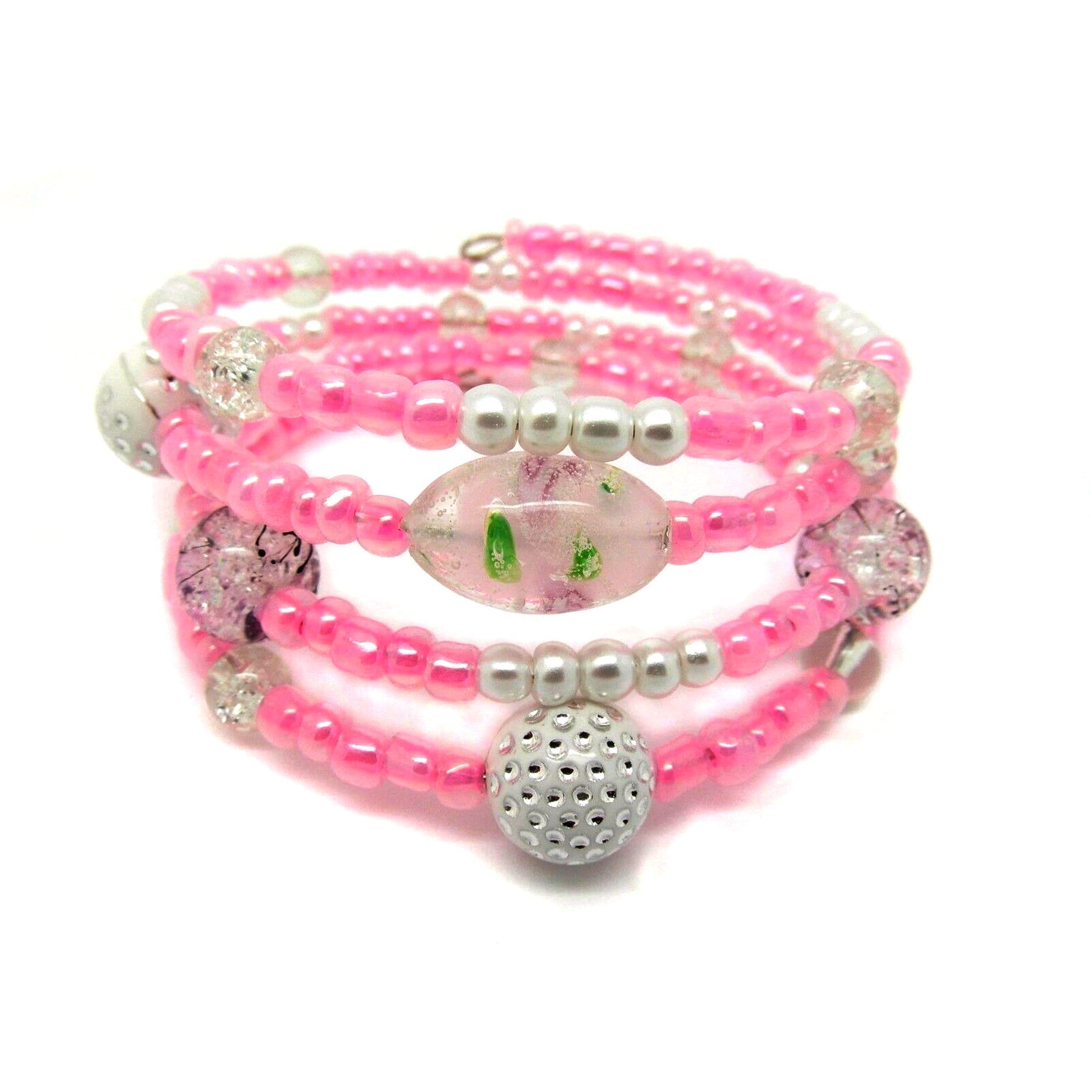 Pink Memory Wire Bracelet Kit