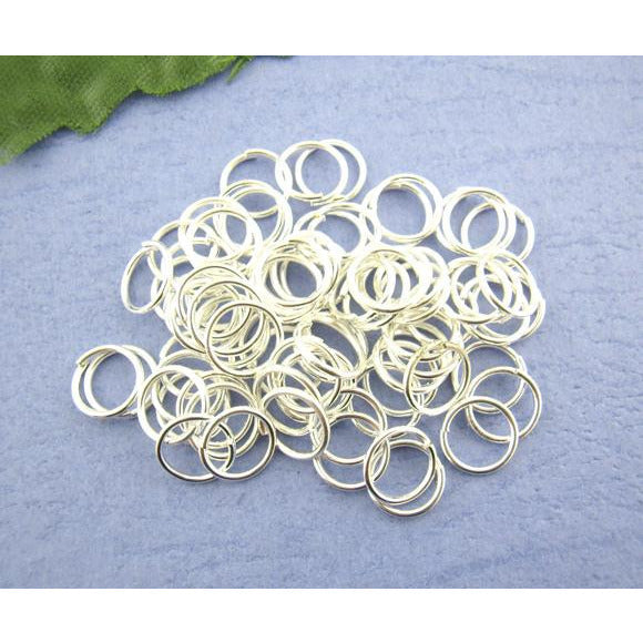 Open Jump Rings - Silver Plated - 7mm Jump Rings Julz Beads 