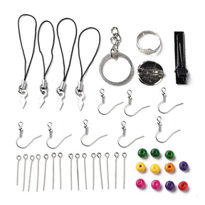Polymer Clay Jewellery Making kit - 24 Colours, Findings, And Tools Clay Julz Beads 