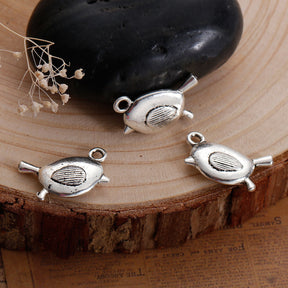 Robin Charms - Silver Tone - 21mm x 19mm Charms Julz Beads 