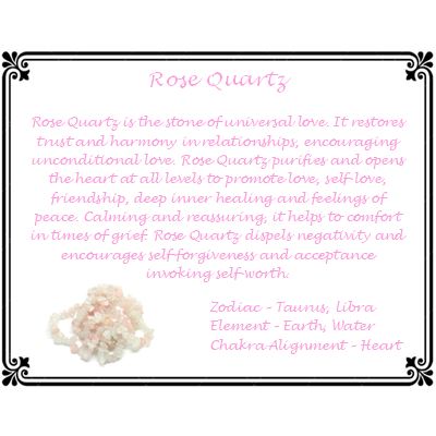 Rose Quartz Gemstone Healing Properties Card Julz Beads 