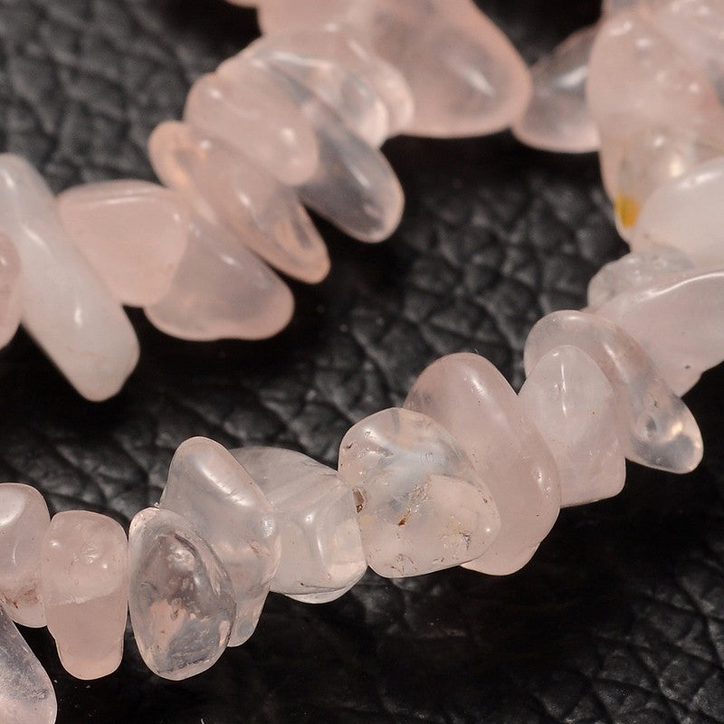 Rose Quartz Gemstones Bead Chips - 1 Strand = Approx 250+ Beads Gemstone Julz Beads 