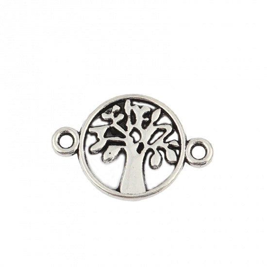 Round Tree Connector Charms - 18mm x 12mm Charms Julz Beads 