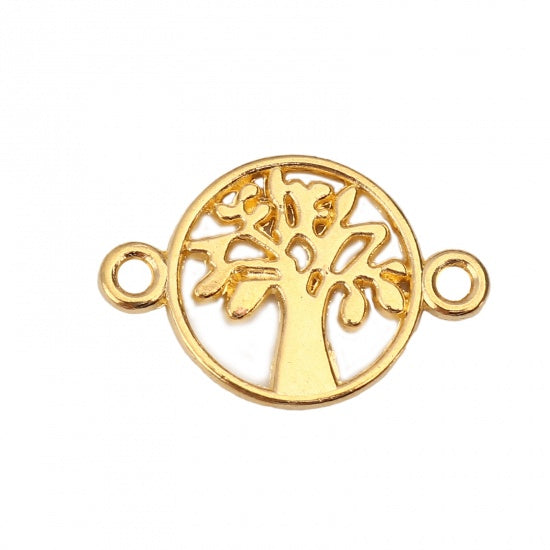 Round Tree Connector Charms - 18mm x 12mm Charms Julz Beads 