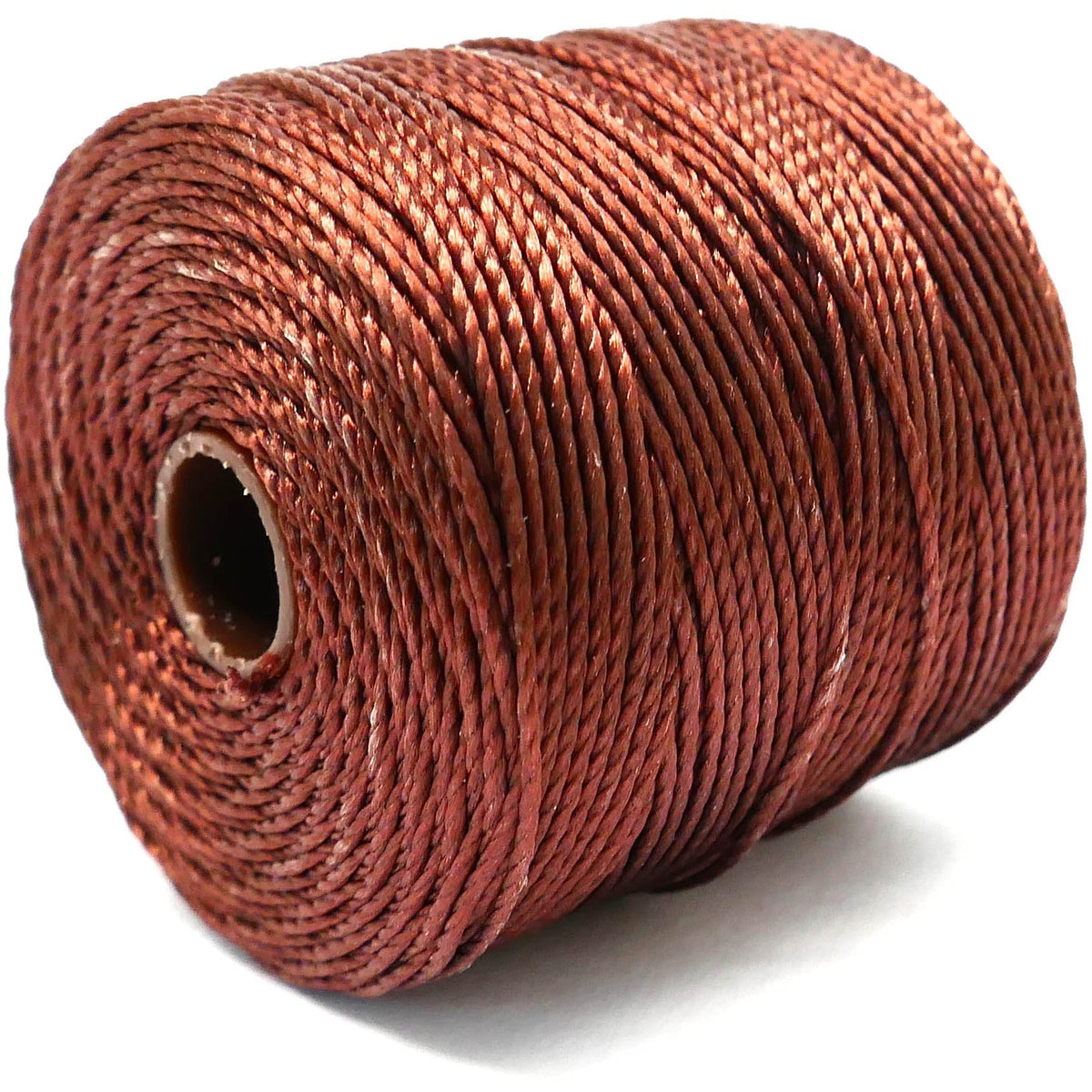 S Lon Nylon Bead Cord - Tex 210- Brown Julz Beads 
