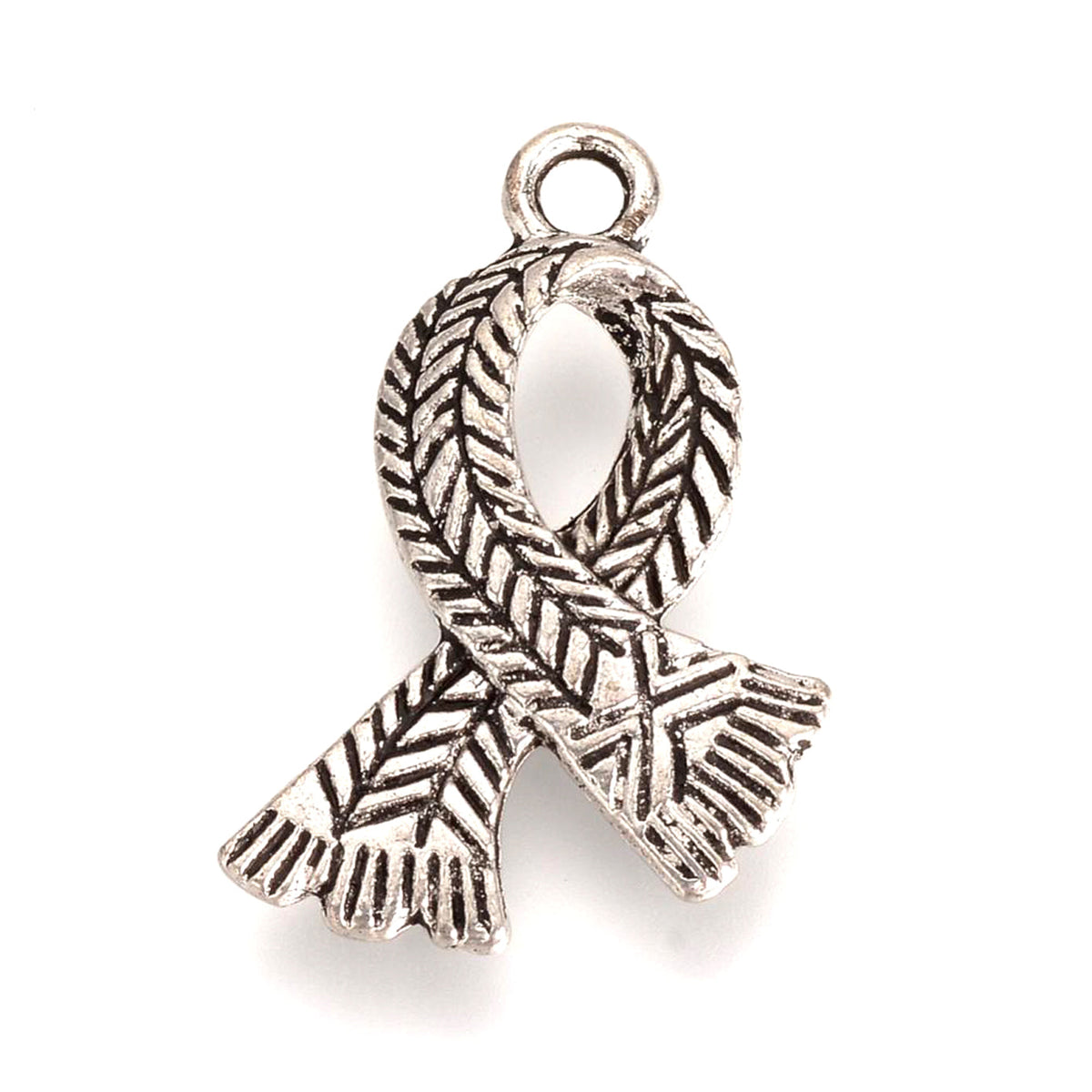 Winter Scarf Charms - Antique Silver Tone - 23mm x 16mm Charms Julz Beads 